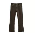Brown flared trousers