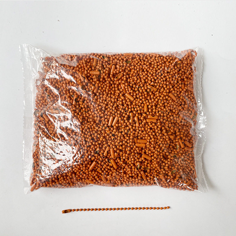 珠链现货批发彩色烤漆波珠链圆珠链diy饰品配件挂链链条吊牌链子