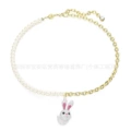 Pearl rabbit necklace