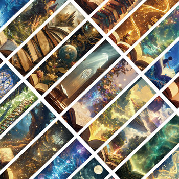 30 Fantasy Reading Bookmark Series Simple Hand Account Literary Creative Material ins Reading Paper Bookmark DIY