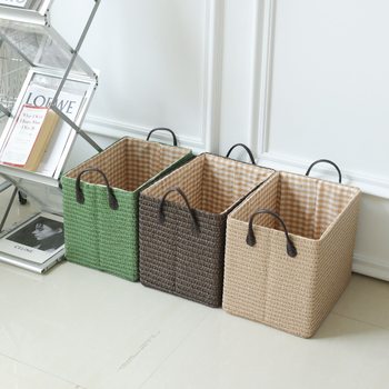 Woven Large Wardrobe Storage Box Underwear Sundries Toy Storage Box Drawer Trunk Household Woven Storage Basket