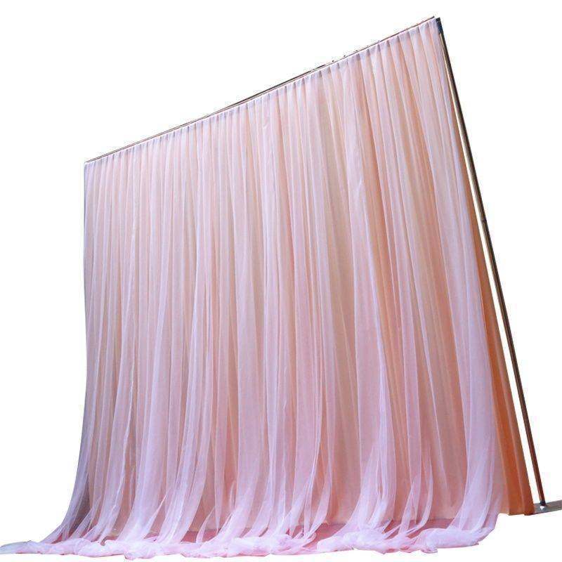 Wedding Double-Layer Background Gauze Curtain Decoration Birthday Kindergarten Scene Layout Internet Celebrity Live Broadcast Curtain