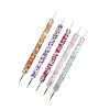 Cross-border Hot Nail Pen Set Double Head Point Drill Pen Rhinestone acrylic Pen Dual-use Point Flower Needle Point Bead Brush