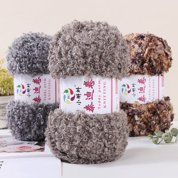 Teddy Roll Wool Imitation Fur Velvet Line Coral Velvet Hand Wool DIY Doll Scarf Hat Vest Coarse Wool Group