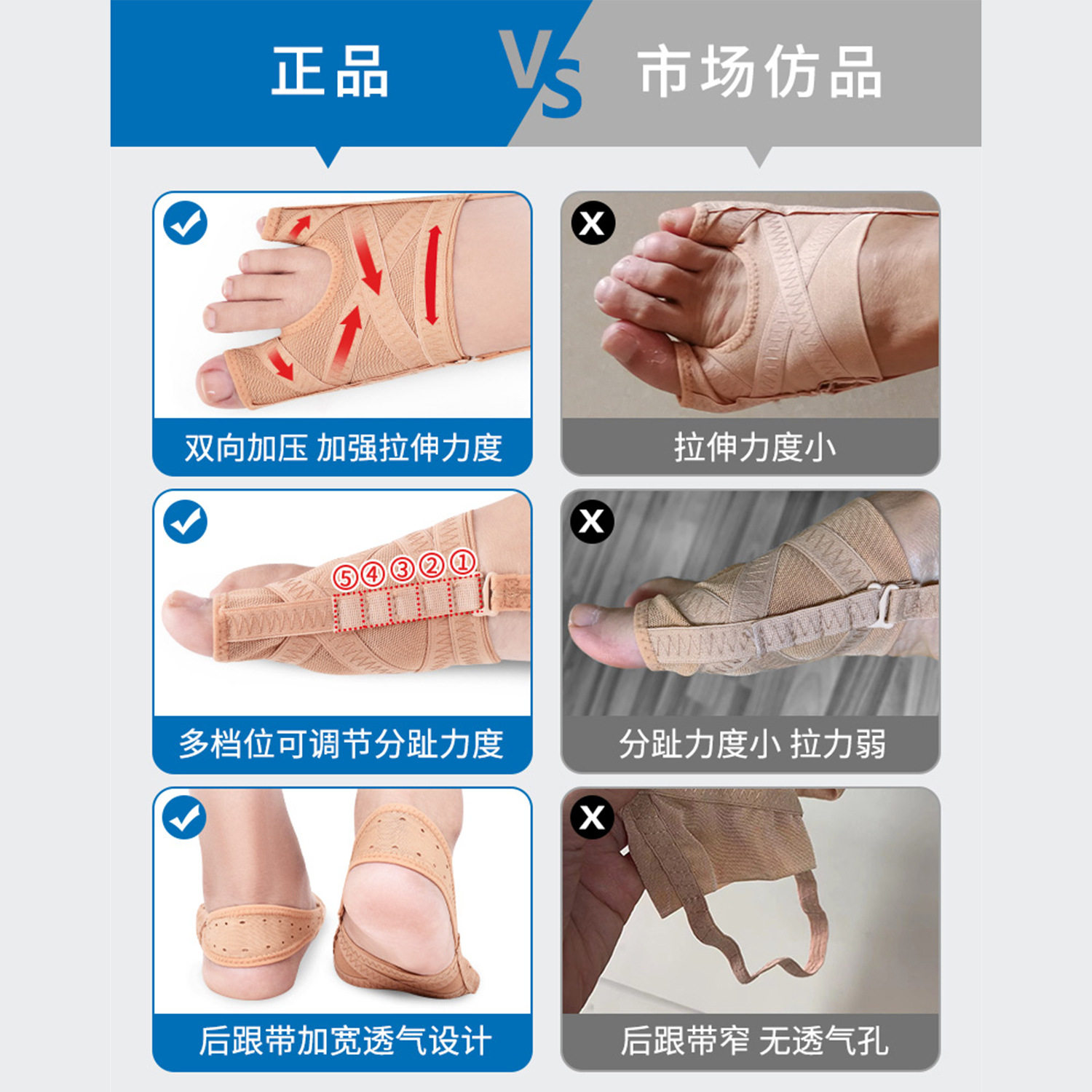 Thumb valgus small toe Varus toe corrector toe separation correction toe splitting device Big Foot bone prominent correction