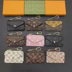 High-end fashion classic hook wallet luxury European and American zipper coin purse storage bag bank card holder card holder