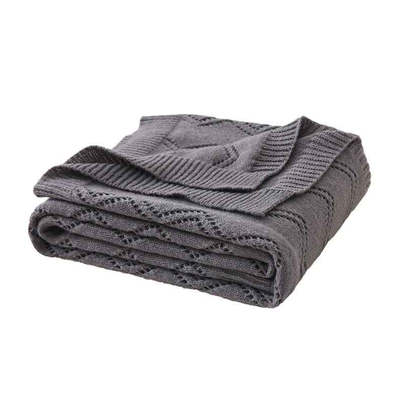 Amazon Cross-Border Solid Color Wavy Blanket Hotel Homestay Nap Blanket Office High-End Blanket Sofa Carpet