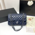 Royal blue silver buckle sheepskin