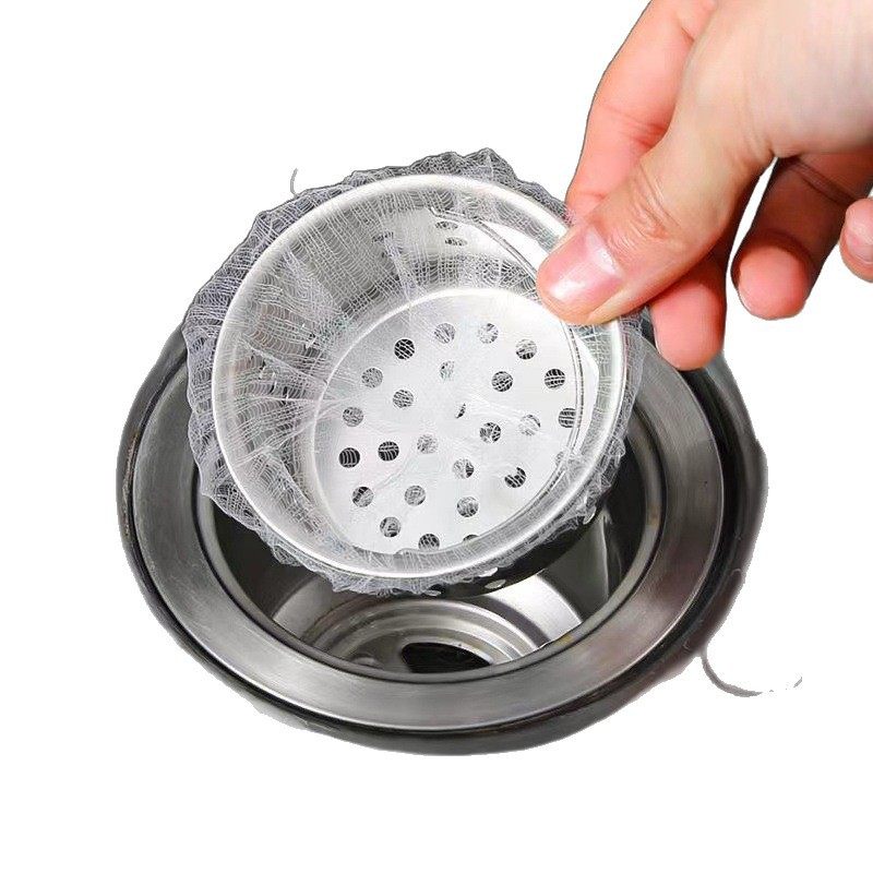 Kitchen Sink Filter Fine Mesh with Elastic Mouth Floor Drain Residue Cage Garbage Leakage Sewer Drainage Mesh Bag