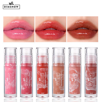 Cross-border Amazon Explosions Marble Mirror Lip Glaze Texture Essence Curing Lip Film Honey Easy to Color Lip Gloss