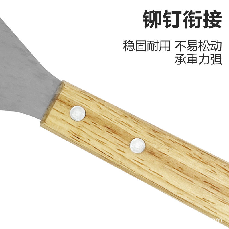 Outdoor Camping Stainless Steel Grill Three-Piece Set Barbecue Wooden Handle Fork Shovel Clip Bbq Combination Cross-Border Wholesale