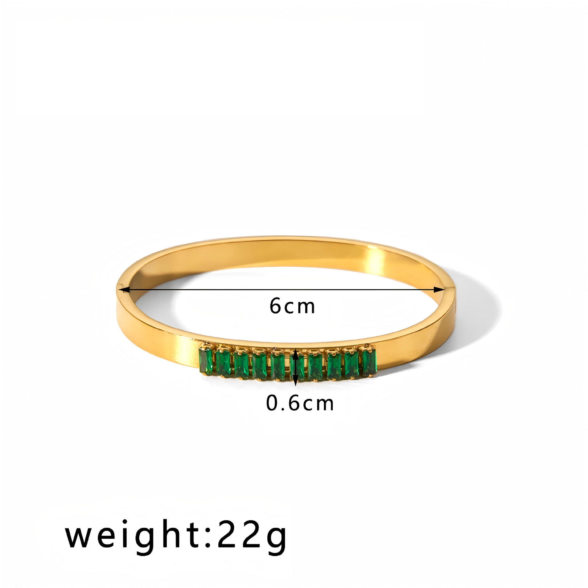 欧美轻奢风手镯六芒星卡扣手镯18k金不锈钢镶锆手镯高级感手饰女