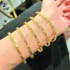 Gold shop with ancient French sand gold three-sided broken ice ice bracelet fashion Joker high-end flash bracelet online red wholesale
