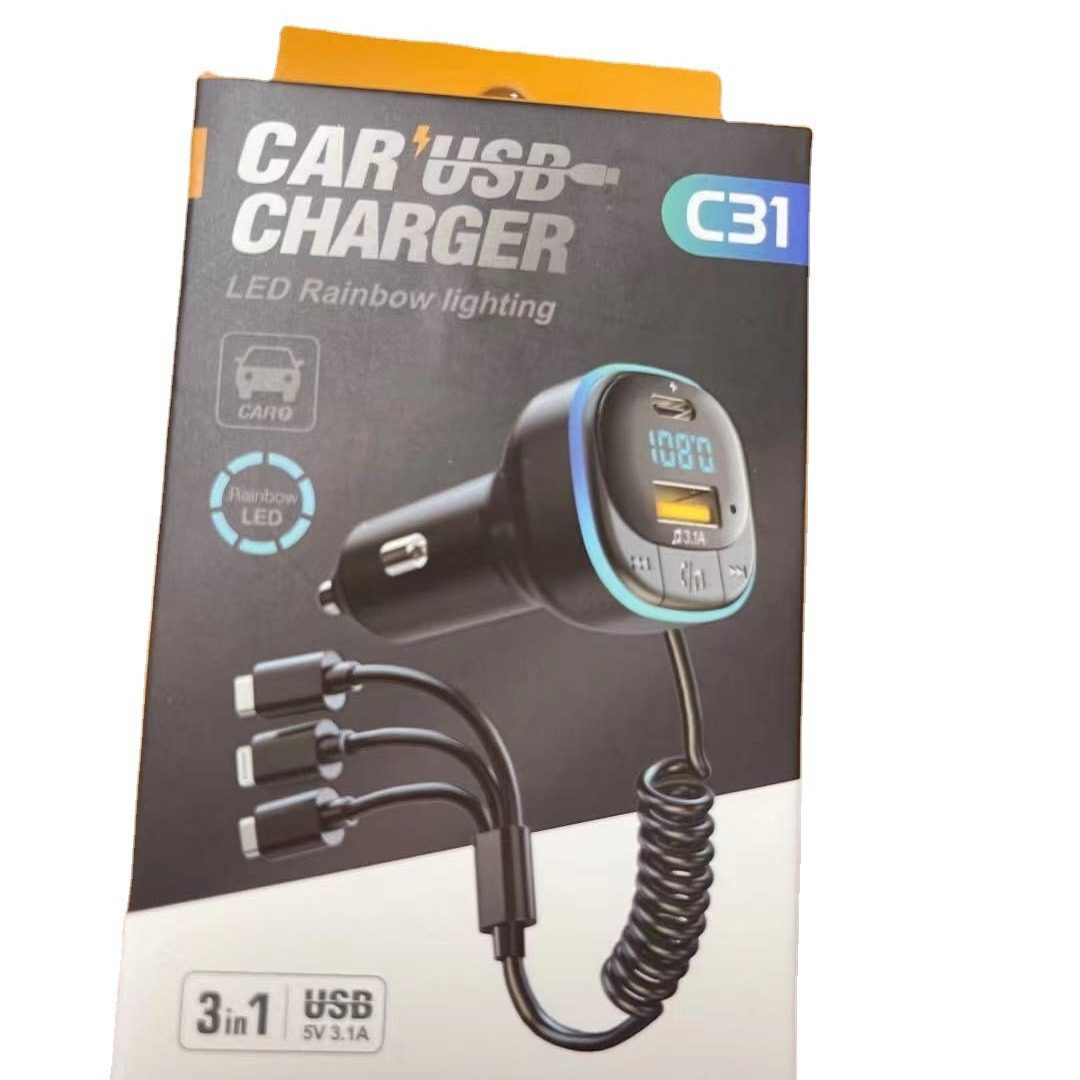 One-To-Five Car Bluetooth Mp3, Car Mp3 Player, Car Bluetooth Hands-Free, Car Fm Card Mp3 Player