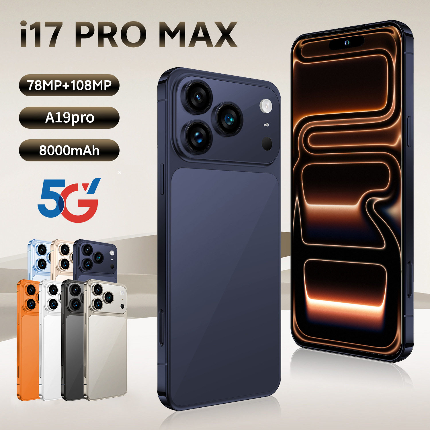 Взрывоопасный трансграничный смартфон i17promax с полным диапазоном 4G global pass 4+ 64 Смартфон на базе Android 12.0 Изображение 1