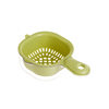 Cartoon Drain Basket with Handle, Fruit Mini Drain Basket, Double-Layer Household Kitchen Multi-Functional Living Room Small Fruit Plate and Vegetable Basket