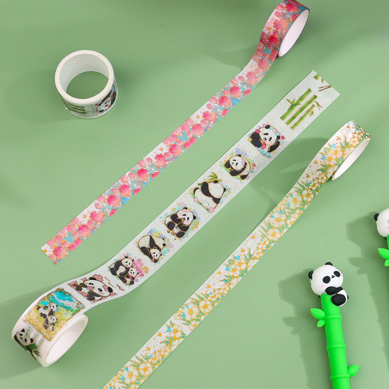Flower panda stationery gift box suit color page illustration notebook pen for teachers and classmates Chengdu tourist souvenir