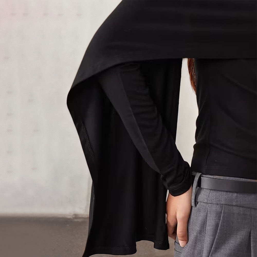 Dark Aesthetic Womens Cape Sleeve Top High End Design Unique Style Spring Summer Fashion Wholesale Available