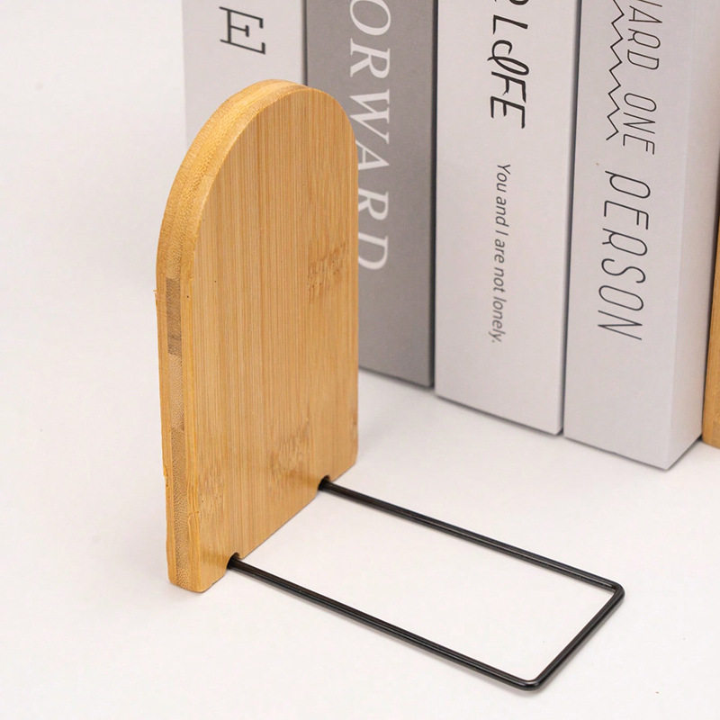 Bamboo Bookend Creative Wooden Bookend Student Bookend Storage Bookshelf Cute Bookend Wholesale