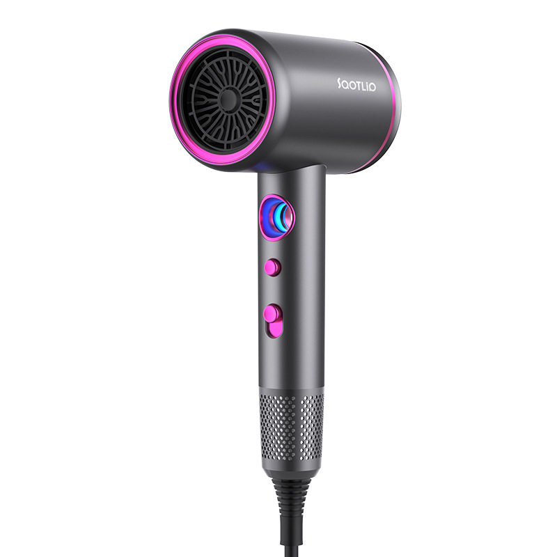 New Hair Dryer Household High-Power Temperature Control Display Hair Dryer Hot and Cold Air 6-Speed High Wind Negative Ion Cross-Border