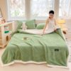 Autumn and Winter Double-Layer Small Blanket Thickened Winter Nap Blanket Cashmere Air-Conditioning Blanket Shawl Office Blanket Cross-Border