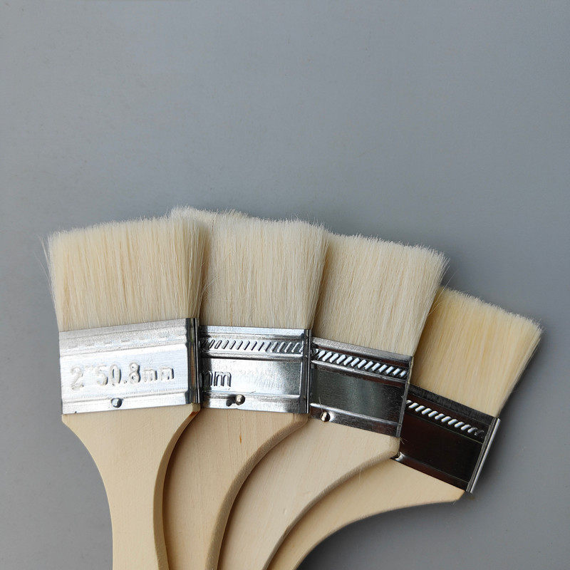 Factory sale Wooden handle wool brush soft hair paint latex paint paint brush painting cleaning brush barbecue baking brush