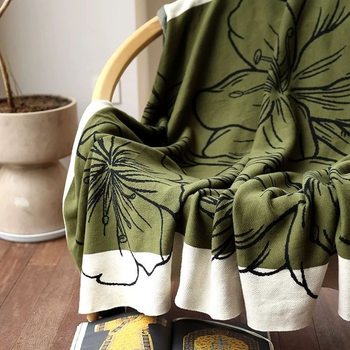 Alley Office Nap Blanket Sofa Blanket Air Conditioning Blanket Cover Blanket Nap Blanket Knitted Blanket Spring and Summer Home