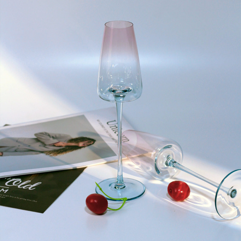 Haiyue Crystal Glass Champagne Glass High-End Set Wine Glass High-Value Gift Girls Goblet Accessible Luxury Pair of Glasses