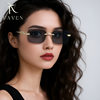 2026 Metal Sunglasses Cross-Border Wholesale Cheetah Decoration Personalized Frameless Sunglasses Retro Leopard Head Sunglasses