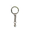 All-match metal round key ring with chain with lobster key ring with sheep eye nail key chain accessories