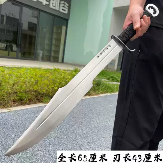 Steel Knife for Camping, Legal Outdoor Use, High-Performance Weapon, High Manganese Steel, Military Knife, Tang Knife, Vehicle-Mounted, Outdoor Use, Unsharpened