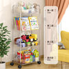 Acrylic Transparent Trolley Rack Bedroom Movable Cosmetic Storage Rack Living Room Plastic Snack Rack Factory