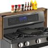 Wooden Kitchen Storage Rack Oven Stove Organizer Rack Seasoning Holder Vertical Solid Wood Storage Rack Kitchen Storage