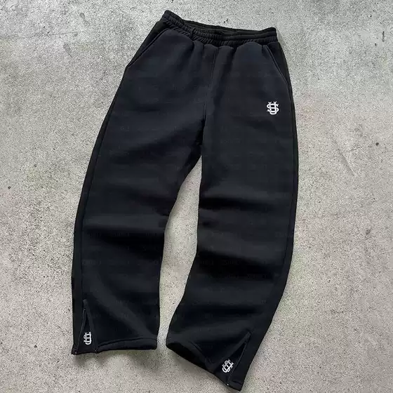 Foreign Trade Europe and America Amazon 2025 Spring Small logo Embroidered Men and Women Couple Street Casual Pants Loose Y2K Rap
