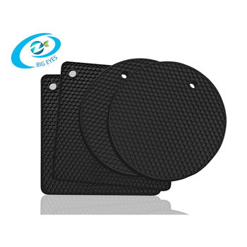 Big Eyes New Honeycomb Silicone Round Square Placemat Set Microwave Oven Gloves Household