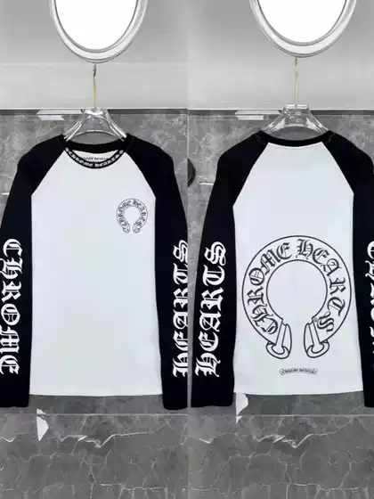 24SS CH classic color matching raglan long sleeve T-shirt for couples cross-border