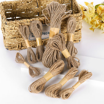 Natural hemp rope three thick and thin hemp rope retro gardening decoration rope diy woven rope tag rope direct supply
