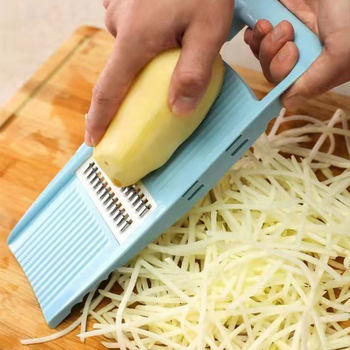 Supply multi-purpose five-in-one vegetable cutter peeler shredder kitchen vegetable cutter slicer grater two yuan shop