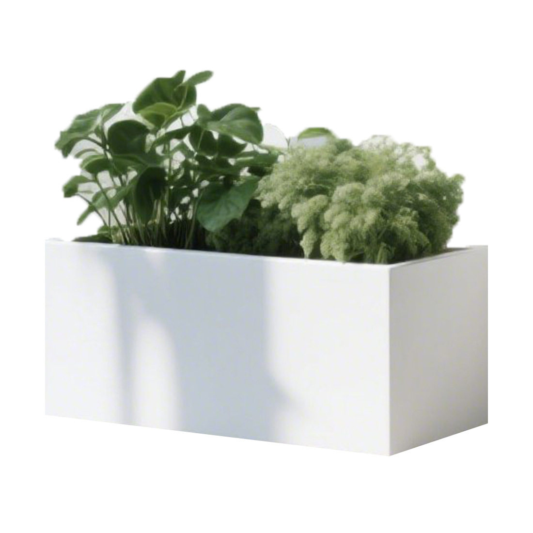Outdoor Stainless Steel Flower Box Balcony Finished Flower Trough Commercial Street Iron Flower Bed Courtyard Partition Outdoor Flower Pot