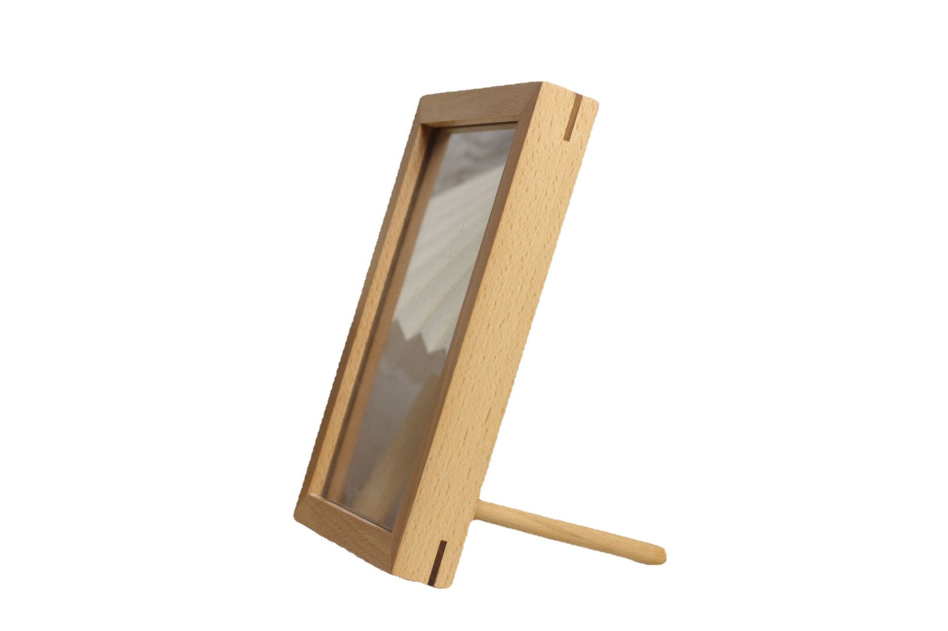 Solid Wood Photo Frame Badge Calendar Base Display Stand Wholesale Logo Walnut Beech 6inch 8inch Desktop Mortise and Tenon Photo Frame