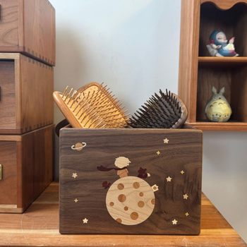 Processed Ingots to Make Cute and Creative Storage Baskets, Cartoon Animals, Creative Home Solid Wood Storage Boxes, Black Walnut Frames