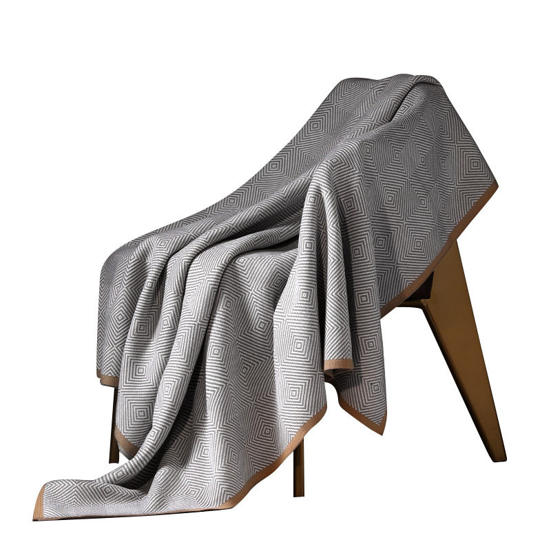 Drizzle Airplane First-Class Aviation Blanket Nap Shawl Blanket Non-Slip Sofa Towel Light Luxury High-End Gift Embroidery Customization