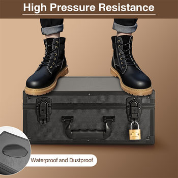 New Star Card Collection Box with Key Lock, Portable 35Pt Magic Card Storage Box, Aluminum Box, Same Style as Amazon