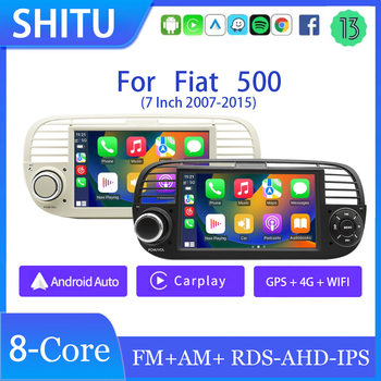 Suitable for 10-15 Fiat 500 Car Central Control Carplay High-Definition Reversing Image Car Gps Navigation