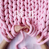 Wool Knitted Blanket, Non-Shedding, Hand-Knitted Pet Cat Bed, Pillow, Baby Bed Wrap, Anti-Collision Fence, Hand-Knitted