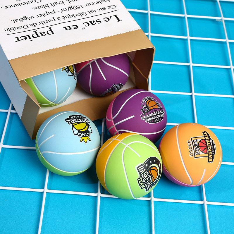 Hollow high elastic ball children's rubber decompression indoor mute simulation ball student toy ball wholesale manufacturer