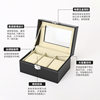 New 3-Slot Watch Display Case Pu High-End Business Watch Storage Box Family Portrait Box Wholesale Skylight Design