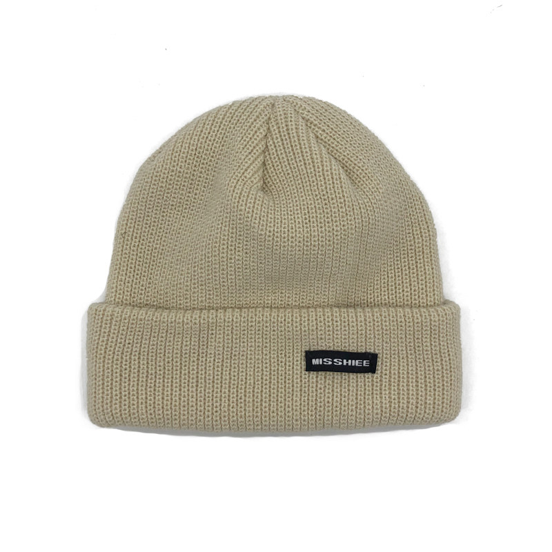 Hat women's autumn and winter warm knitted letter wool hat men's Korean-style hip hop non-Pilling landlord cold hat melon leather hat