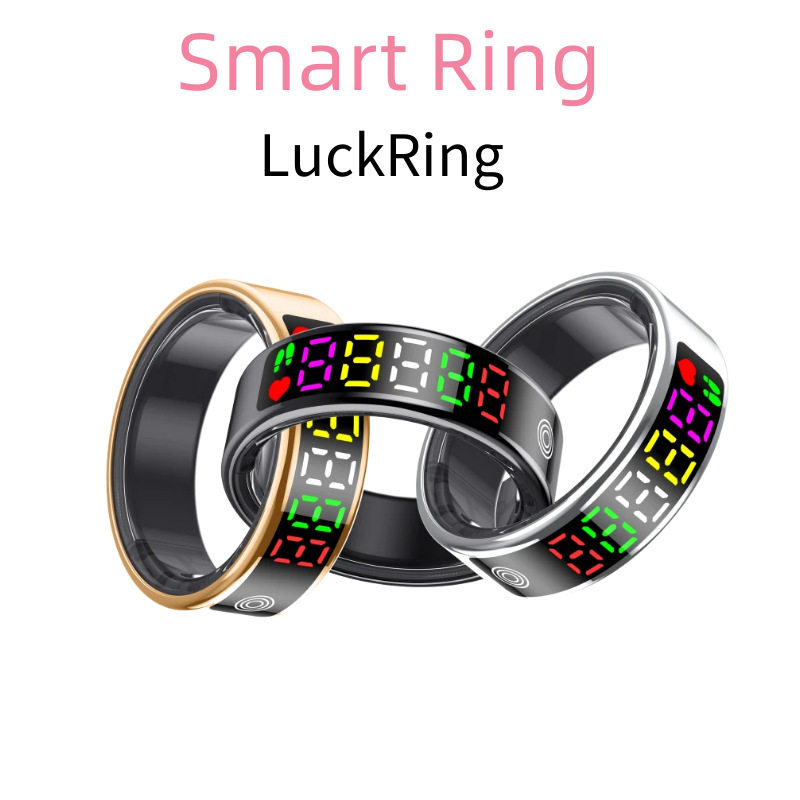 Smartring Colorful Digital Display Smart Ring Smart Touch Control Remote Control for Photos and Videos Page Turning Health Monitoring