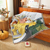 Custom Cross-border Cartoon Anime Wind Decorative Tapestries Jacquard Line Blanket Car Nap Cover Blanket Double Sided Available Gift Blanket